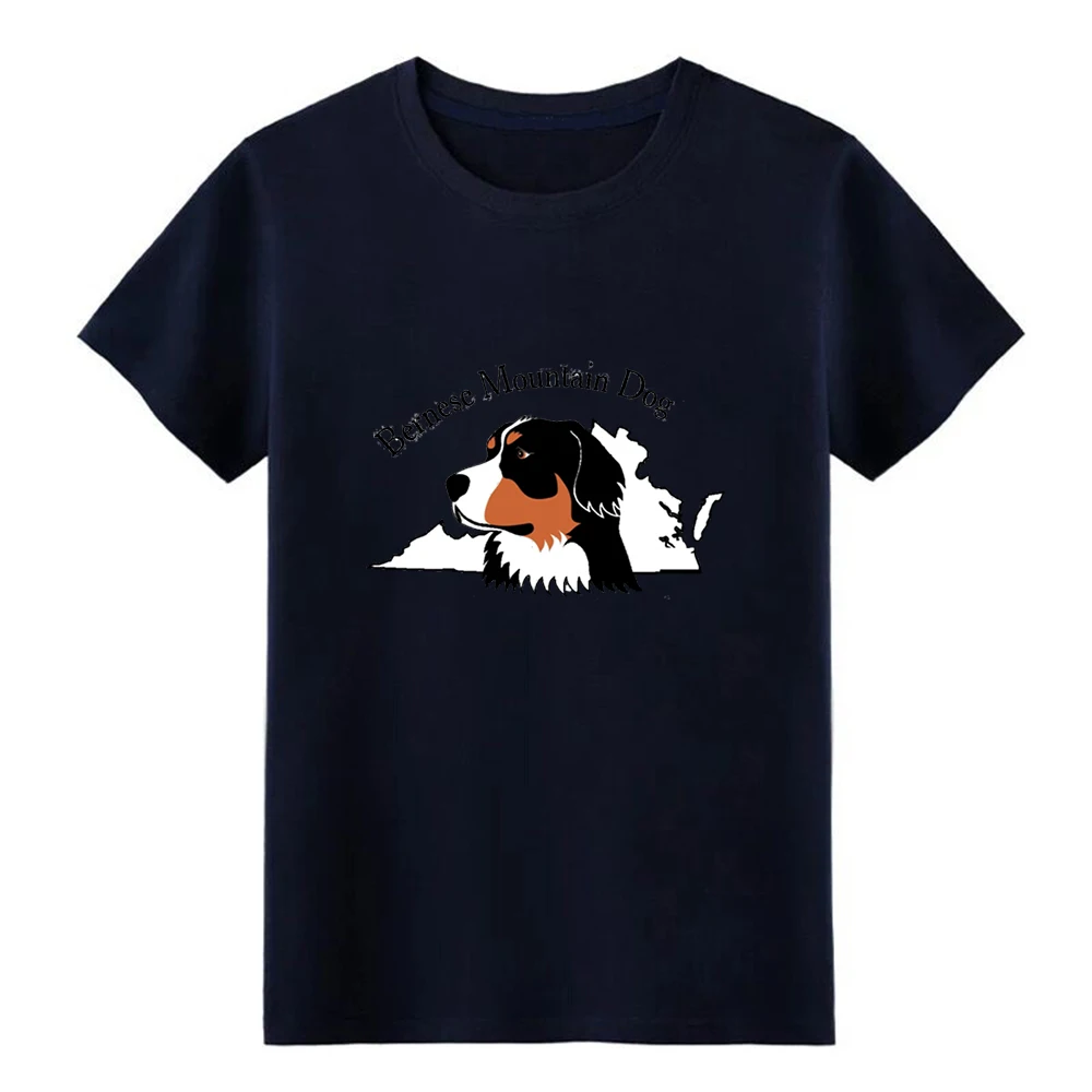 Мужская футболка Bernese Mountain Dog дизайнерская с круглым воротником семейная