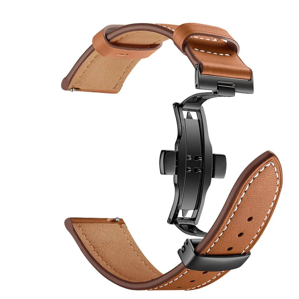 C Смарт-часы ремешок для смарт-часов Smartband mi band Бабочка туфли с ремешком и пряжкой Кожаные Ремешки для наручных часов Ремешок для смарт-браслета AMAZFIT 2/2S 22 мм браслет - Цвет: C