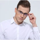 Оправа для очков Мужская титановая, ультралегкие квадратные очки для коррекции близорукости, металлическая полностью оптическая оправа, S8803