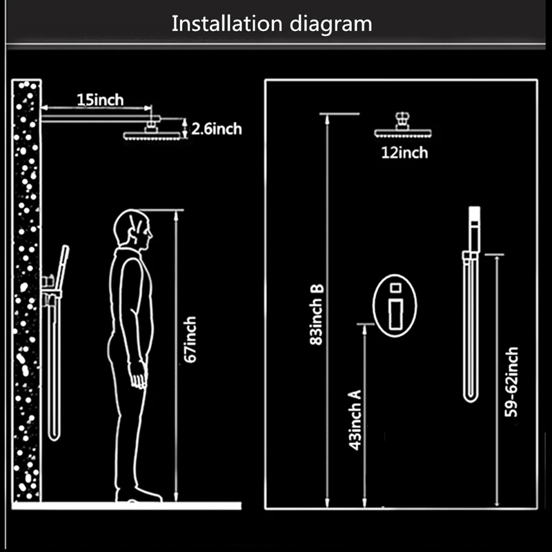 Роскошная потолочная дождевая Душевая система Hongdec из латуни с золотым