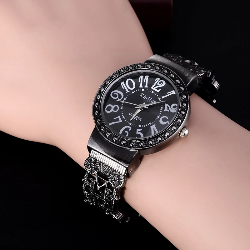 Новинка 2021 лидер продаж модные часы Xinhua со спокойным черным браслетом женские