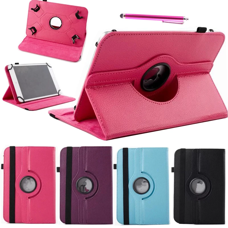 360 Degree Rotating for 10.1 inch Tablet ASUS ZenPad 10 M1000C/M1000CNL Universal PU Leather Cover Case NO CAMERA HOLE Free Pen |