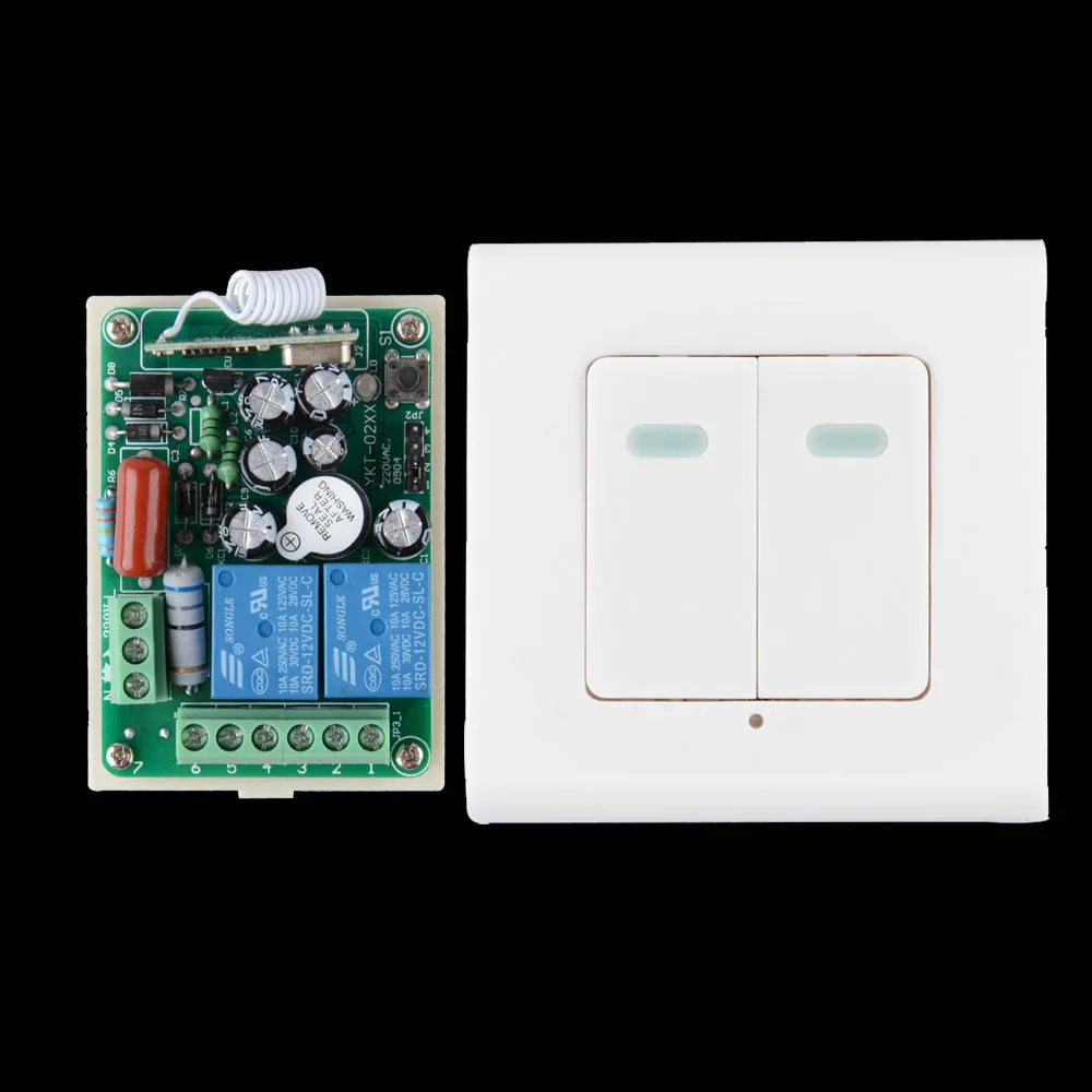Переменный ток 220 В 2 канала реле беспроводной дистанционный переключатель