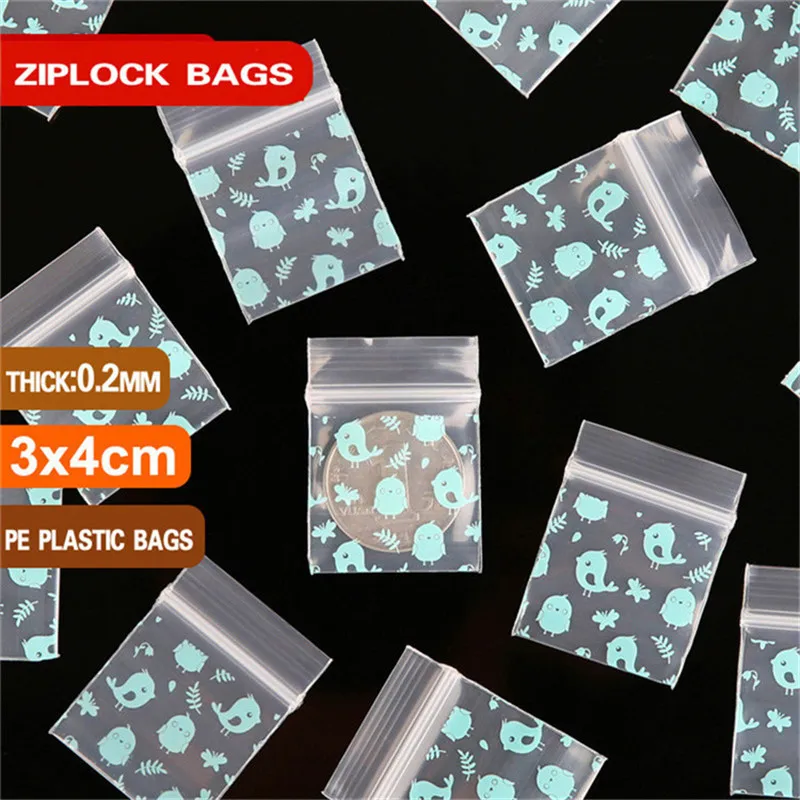 Толстые 0,2 мм маленькие цвета пластиковые сумки на молнии Ziplock сумка Ziplock Pill Pack сумки мини-пакеты на молнии пластиковые упаковочные сумки