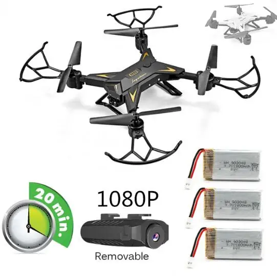 KY601S RC складной селфи Дрон Квадрокоптер с HD FPV Wi Fi камера дроны 20 минут летающее