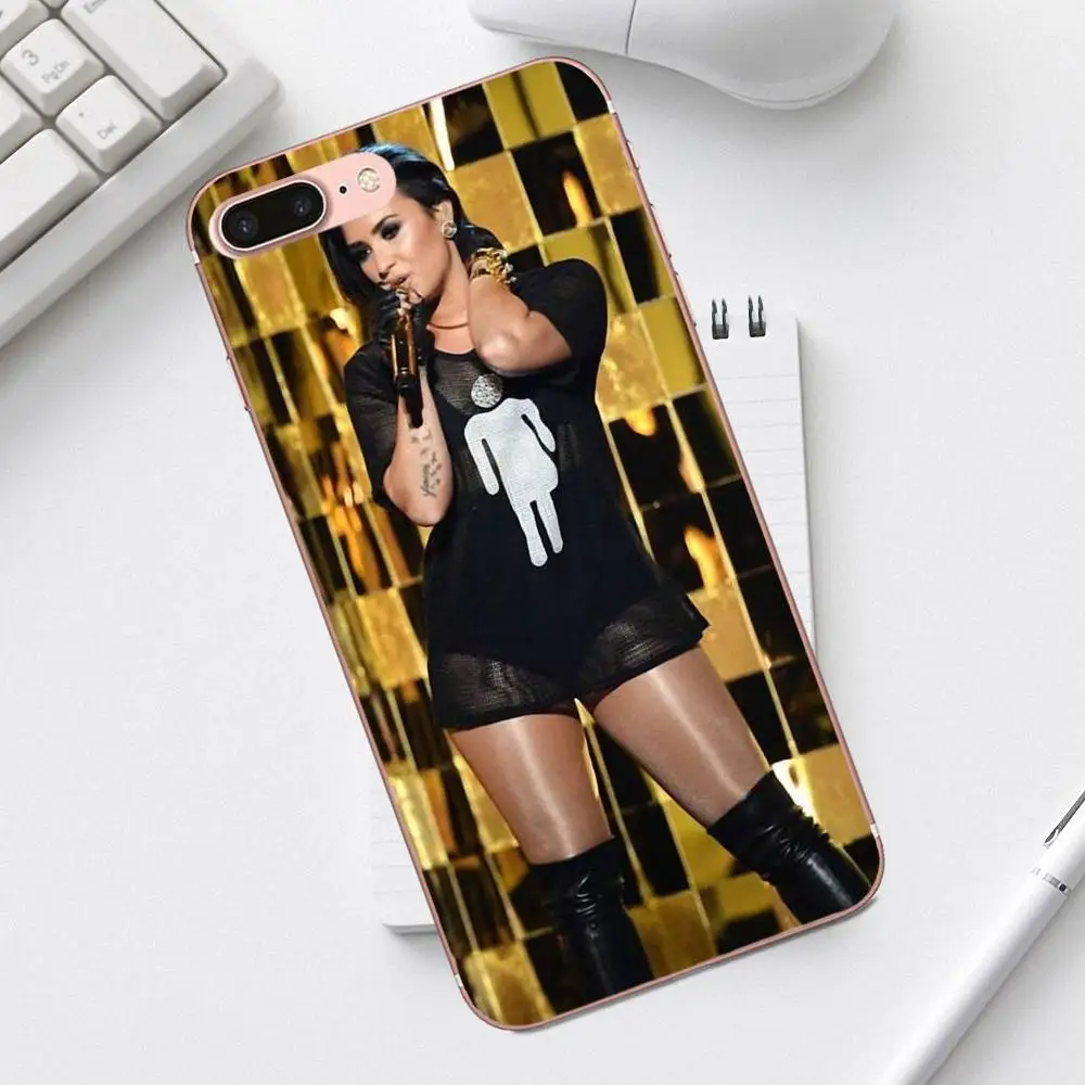Qdowpz для iPhone 4 4S 5 5C SE 6 6S 7 8 Plus X XS Max XR Galaxy A3 A5 J1 J3 J5 J7 2017 мягкий новое поступление Demi Lovato