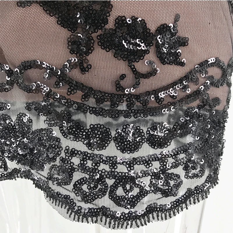 Пикантные для женщин золотистый и Черный блестками летнее платье 2021 Горячая