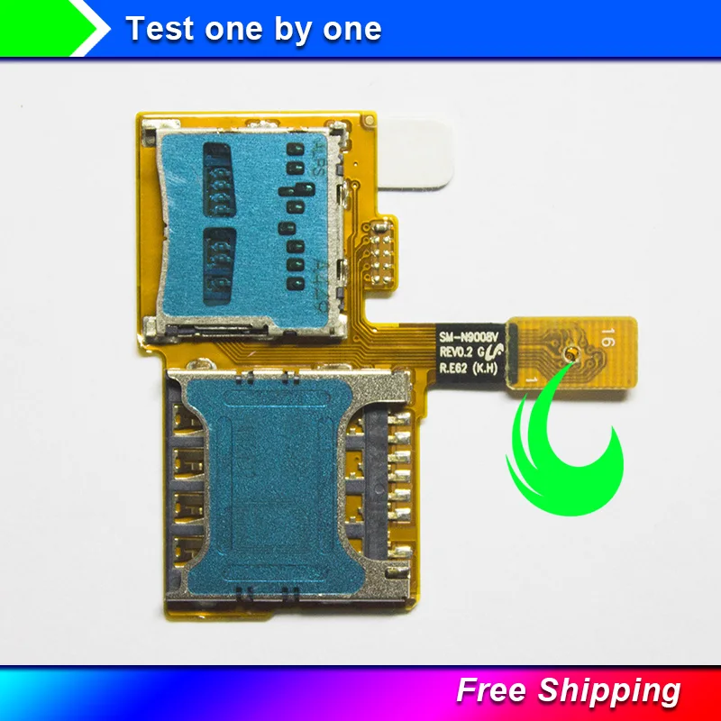 

5 шт./лот Оригинальный Для Samsung Galaxy Note 3 N9008V слот для SIM-карты SD слот для карты памяти гибкий кабель запасные части Бесплатная доставка