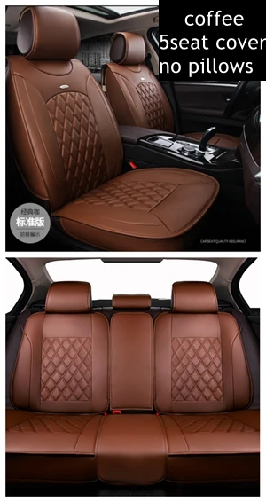 coffee standard Набор чехлов для автомобильных сидений для VW Volkswagen Passat b5 b6 b7 b8 golf 4 golf 5 golf 6 golf 7 polo tiguan touareg Amarok Dacia duster - Название цвета: coffee standard