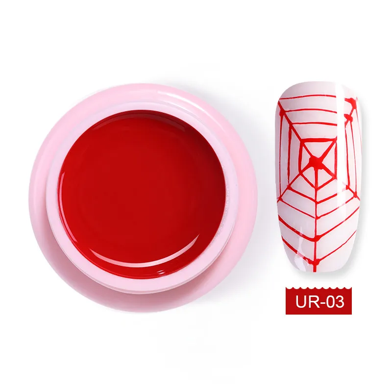 Ur Sugar, 5 мл, рисунок, шелк, паук, гель-лайнер для ногтей, живопись, Гель-лак, вытягивающий провод, лак для ногтей, украшение, лак для ногтей - Цвет: 3