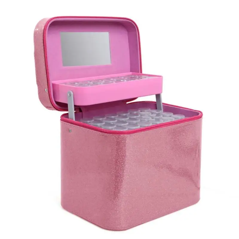 Pink A 126 бутылочек, чехол для хранения с алмазным рисунком, ударопрочный и антифрикционный чехол с бусинами для рукоделия и вышивки крестиком, органайзер для вышивки - Цвет: Pink A