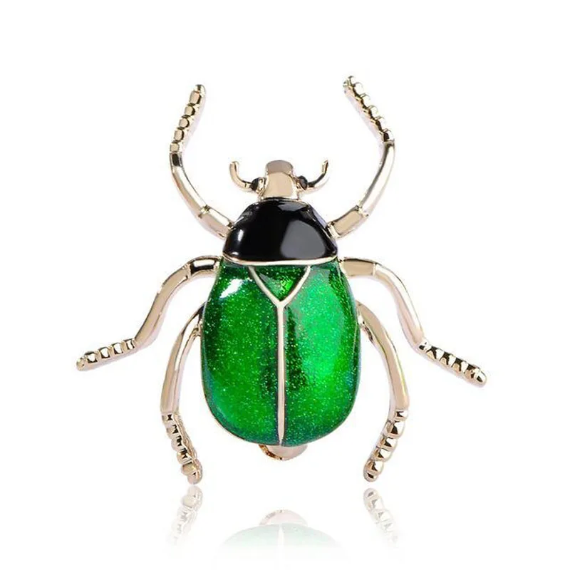 Bulk Sale Vivid Black Beetle Insect Brooches For Women Kids Gift Five Color Enamel Esmalte Animal Brooch Suit Collar Pins Up | Украшения и
