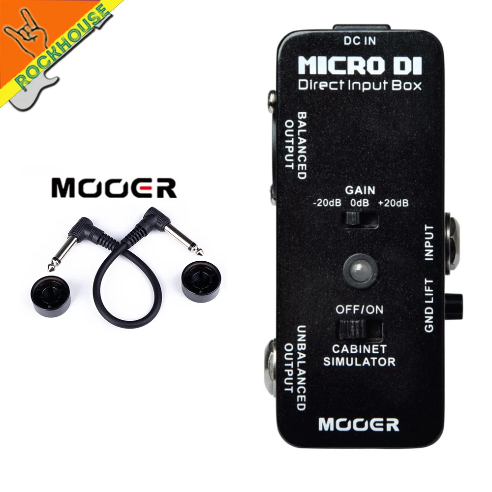 MOOER Micro DI прямой вход коробка гитара бас педаль эффектов сбалансированный сигнал