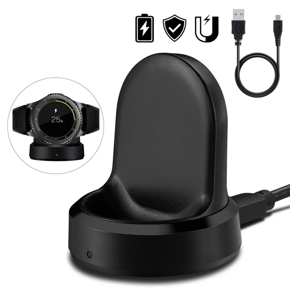 5 в USB беспроводное зарядное устройство Колыбель Док-станция для samsung gear S2 S3 Frontier SM-R760/Frontier SM-R765/классический SM-R770 Смарт-часы зарядное устройство