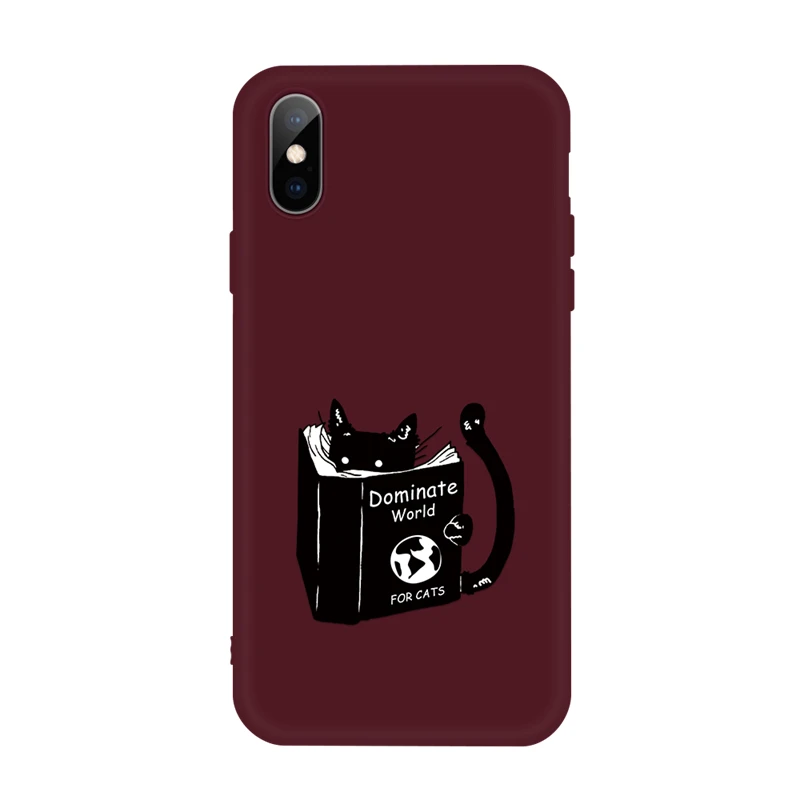 02 Милые чехлы с изображением кота и сердца для iPhone 6, 6 S, 7, 8 Plus, X, XS, Max, XR, 5 S, 5S, SE, 10, мягкий силиконовый чехол для iPhone 7, 8, Модный чехол с узором - Цвет: 02