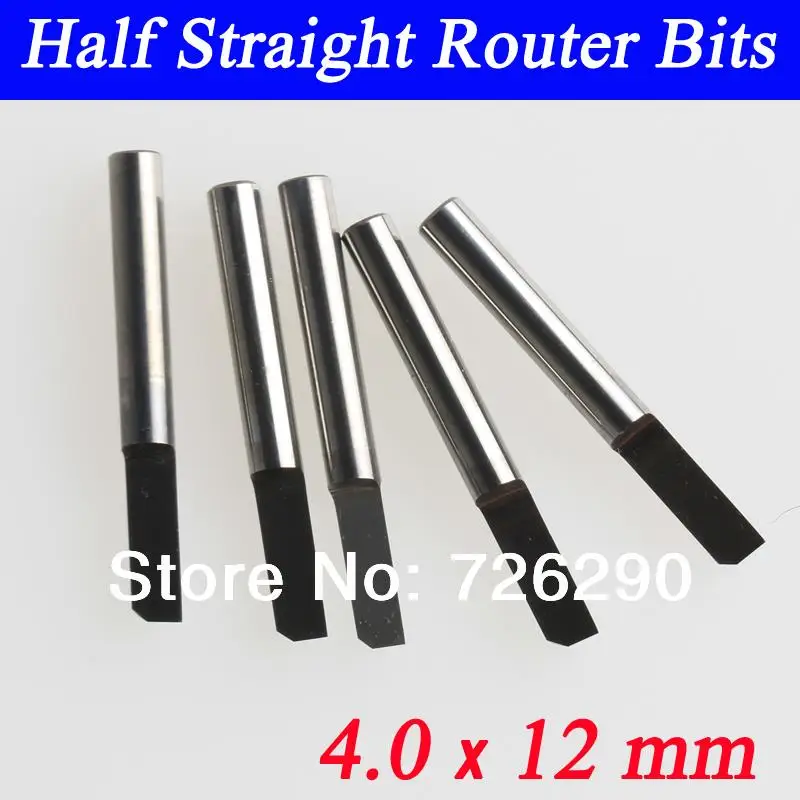 5 шт. 4*12 мм Одна Флейта прямые биты плоское дно карбидные гравировальные