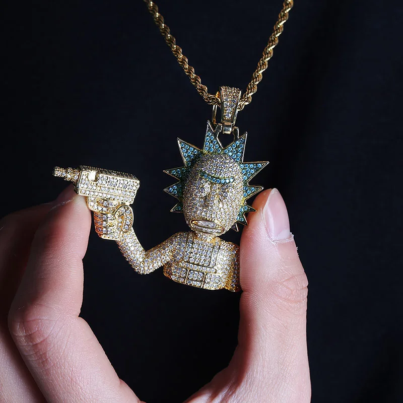 В стиле хип-хоп с креплением микро-паве ААА кубического циркония Bling льдом