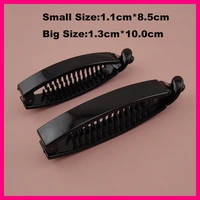 10pcs two size shiny black abs plastic banana hairgrips for holding ponytailsplastic hair claws for ponytails