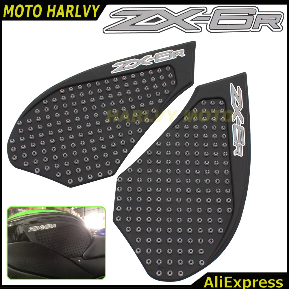 

Новинка 2016, противоскользящая подушка для установки на бак мотоцикла KAWASAKI NINJA ZX6R ZX-6R 07 08, боковая защита колена, противоскользящая наклейка