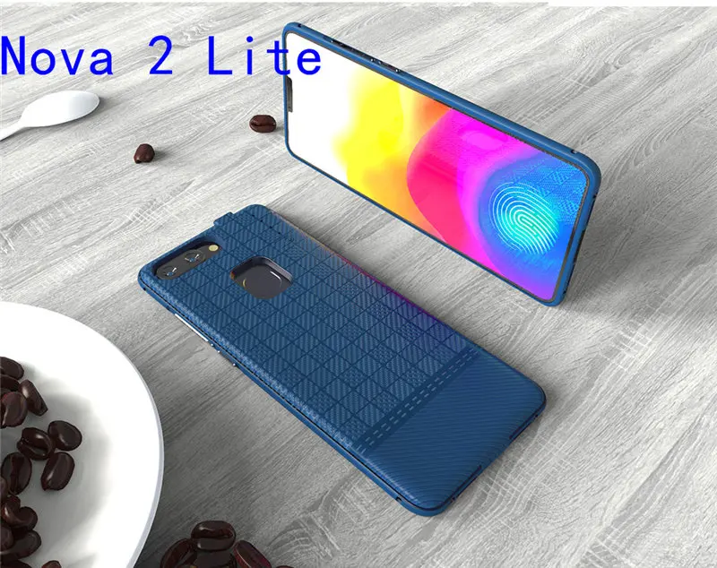 Nova 2 Lite-Blue Тонкий ударопрочный чехол для зарядного устройства для huawei P Smart Y9 Nova 2 Lite Honor 7X power Bank алюминиевая рамка чехол для зарядки - Цвет: Nova 2 Lite-Blue