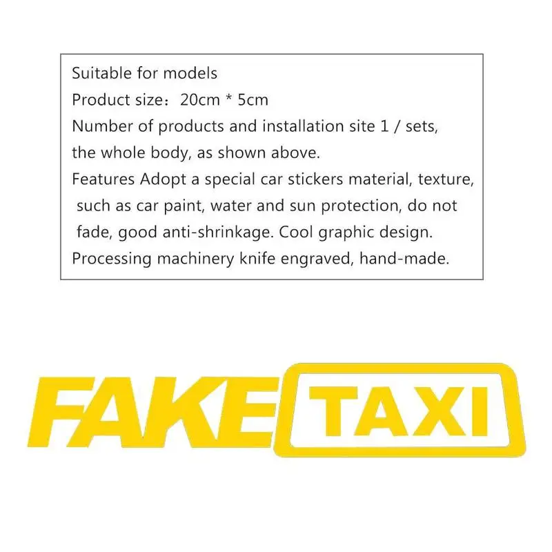 5 шт. универсальные автомобильные наклейки поддельные такси дрейф JDM Turbo Hoon Race Auto
