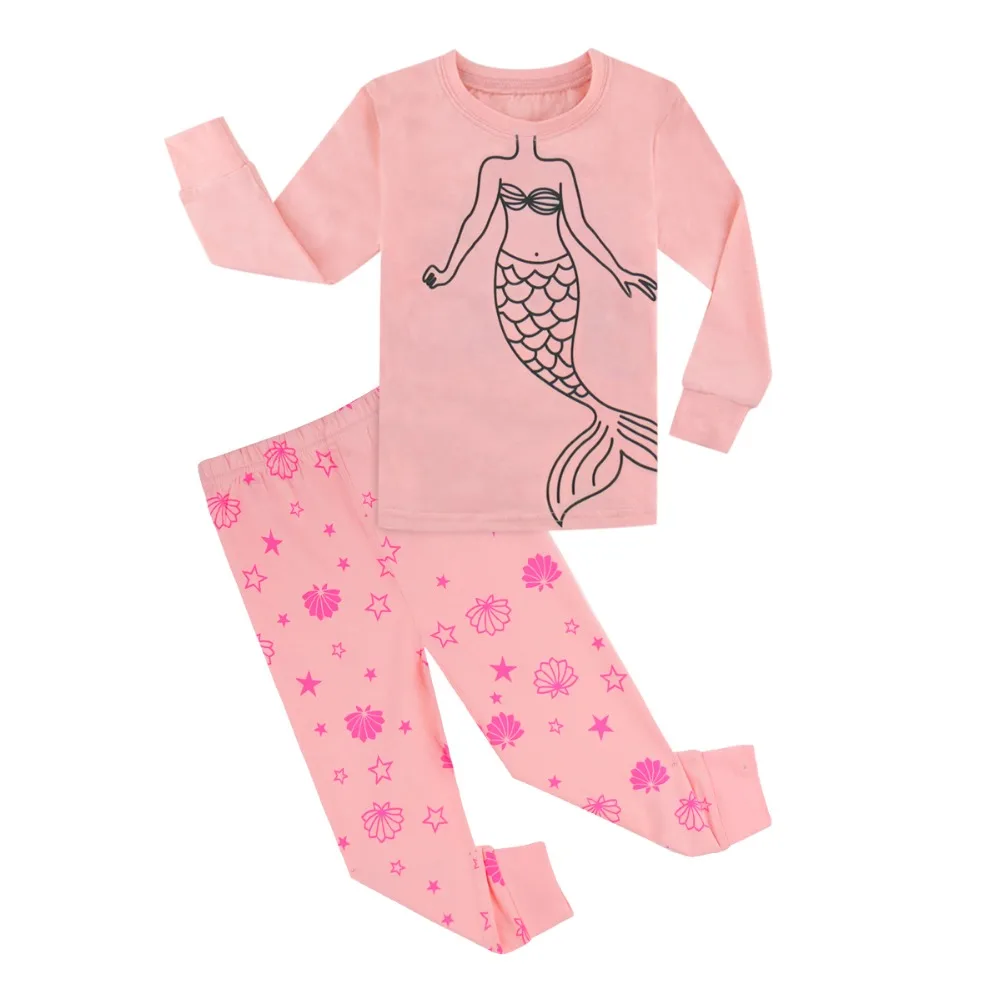 Пижама для девочек с единорогом детская розовая пижама русалочкой зимняя