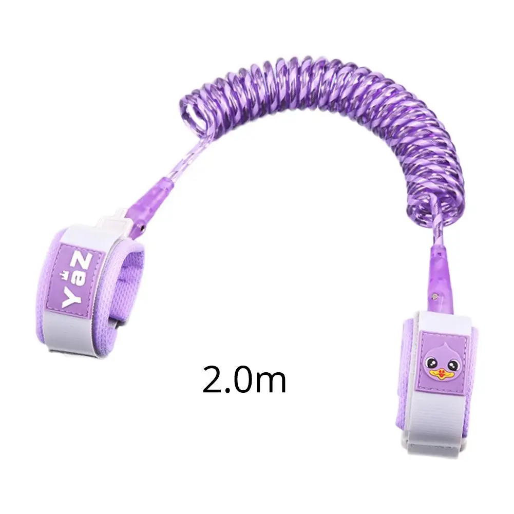Purple 2M Reflective Anti Lost Wrist Link Toddler Leash Safety Harness for Baby Strap Rope Outdoor Hand Belt Band Anti-lost Wristband Kids - Цвет: Purple 2M