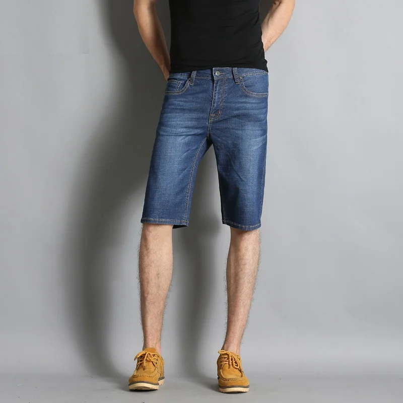 Мужчины Шорты Джинсы Марка Летний Новый Мода Дизайнеры Хлопок Тонкий Вскользь