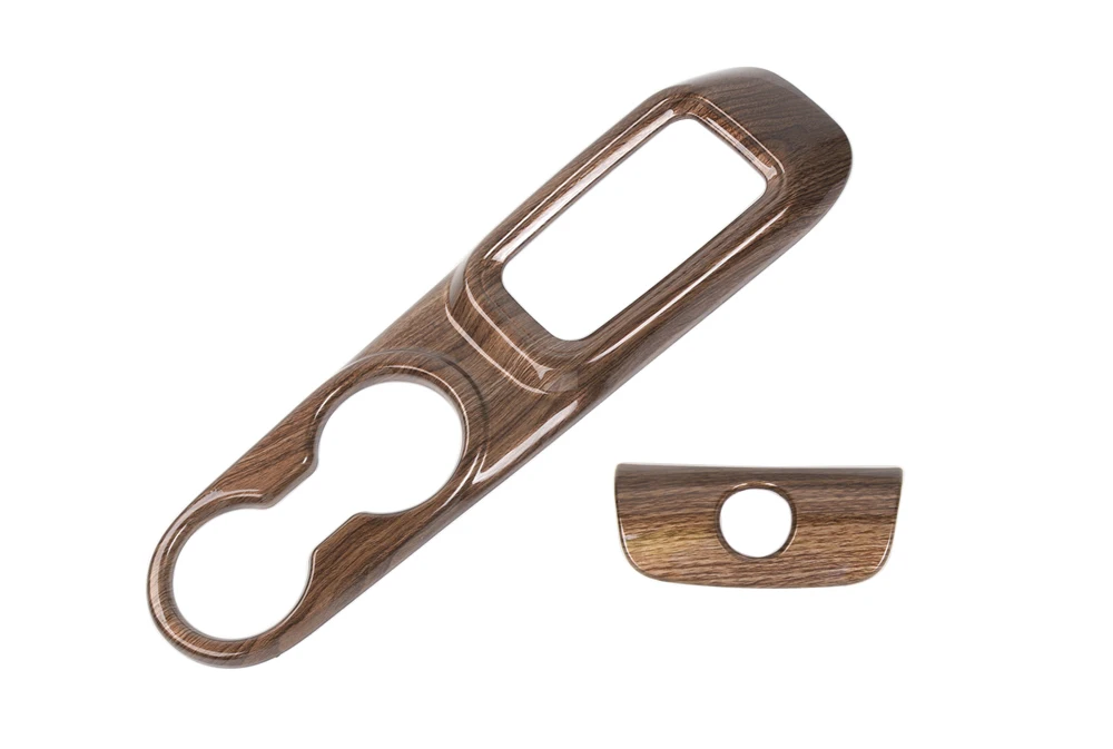 Wood Grain Держатель чашки для воды панель+ подлокотник коробка замок крышка отделка для Jeep Wrangler JK 2011- аксессуары для салона автомобиля декоративные наклейки - Название цвета: Wood Grain