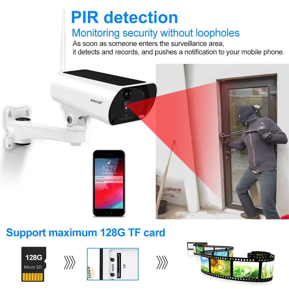 IP Камера Wanscam HD1080P IP66 2 Мп Wi Fi 4 кратный зум|Камеры видеонаблюдения| |