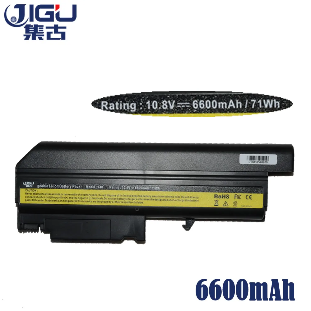 JIGU 6600mah Replacement Laptop Battery For IBM ThinkPad R50 R50E R50P R51 R52 T40 T40P T41 T41P T42 T42P T43 T43P Laptop|laptop battery|replacement
