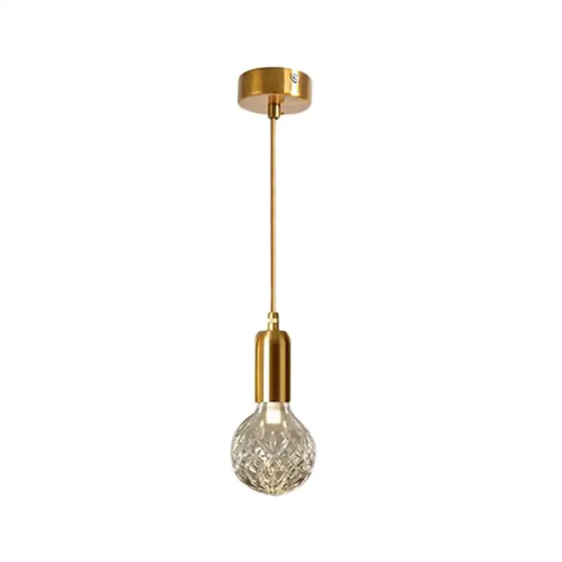 110-220V Golden Single Pineapple Pendant Light Indoor Aisle Living Room Decorative Lighting No Bulb Included(Golden) | Лампы и