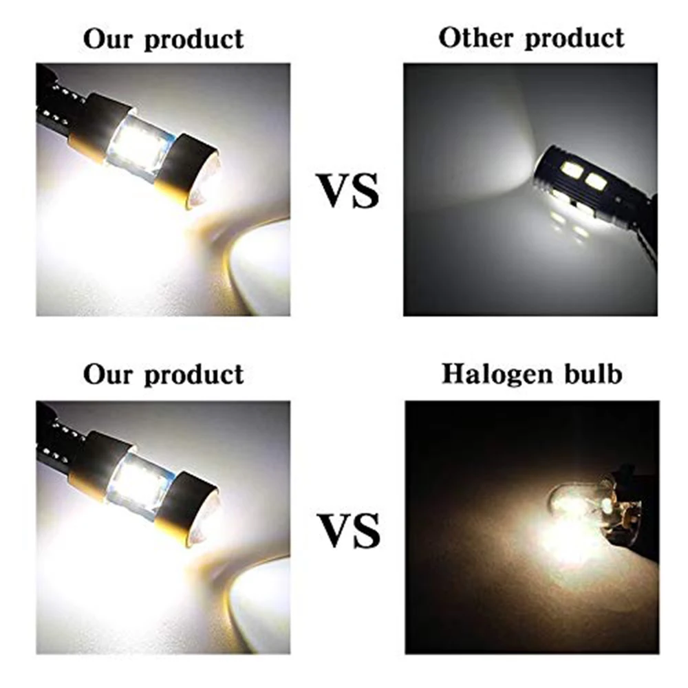 2 шт. T10 W5W Светодиодная лампа 19 3030 SMD LED Автомобильная интерьерная купольная для