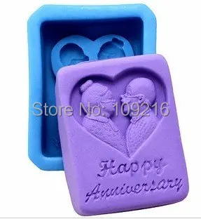 1 шт. силиконовая форма для мыла ручной работы дедушка и бабушка (R0853) | Дом сад