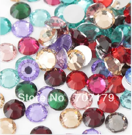 Бесплатная доставка! Смешанные цвета смолы Flatback бусины для дизайна