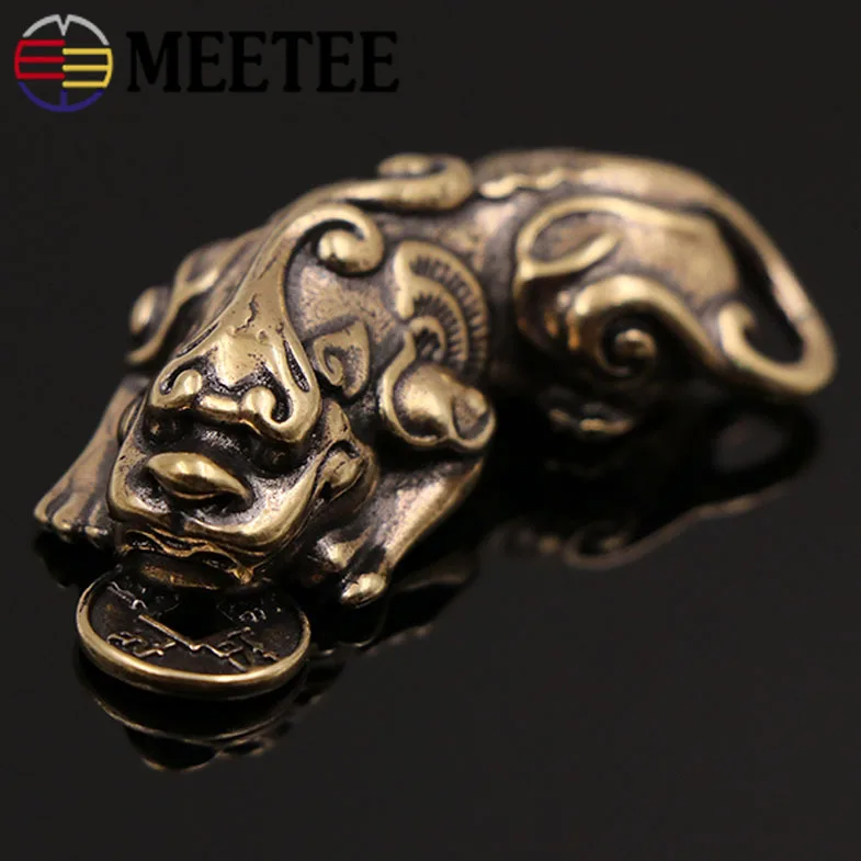 Ретро Твердый латунный автомобильный брелок с пряжкой для ключей поясной