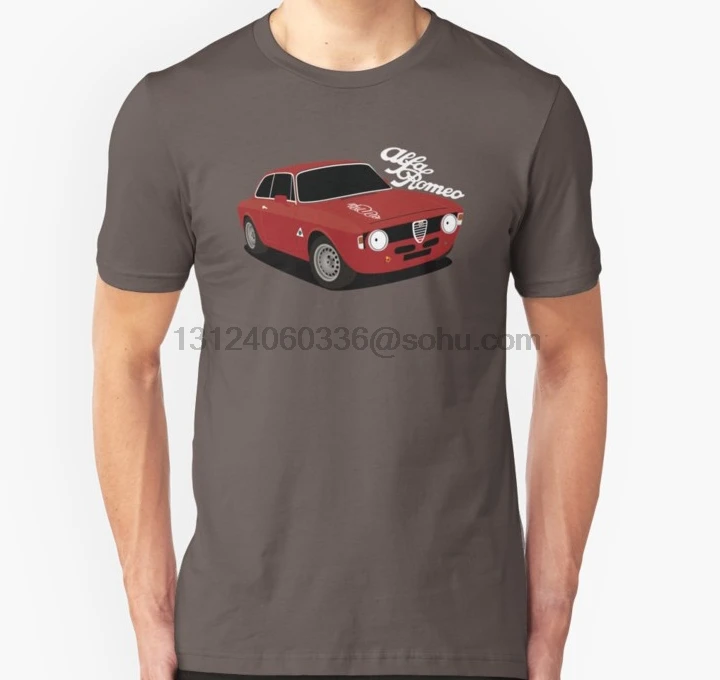 Мужская футболка с коротким рукавом Alfa Romeo Giulia Sprint GTA унисекс круглым вырезом