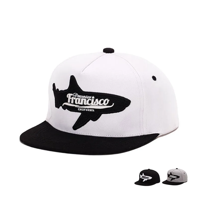 Мужская и женская Пара хип-хоп кепка весна лето вышивка акула Кость Snapback