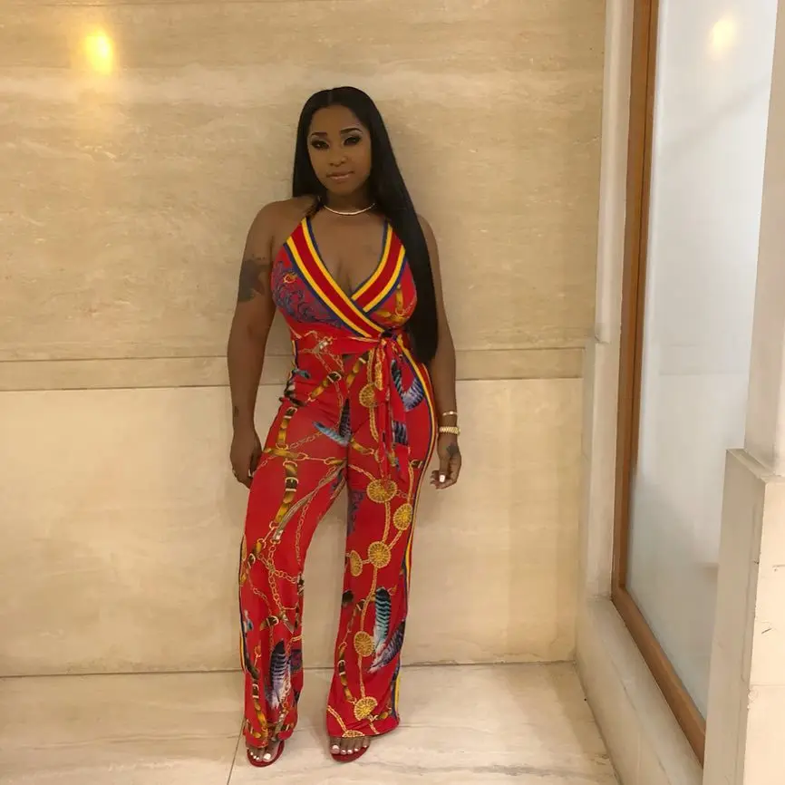 2018 Европейская и американская мода женская осенняя одежда глубокий v-образный