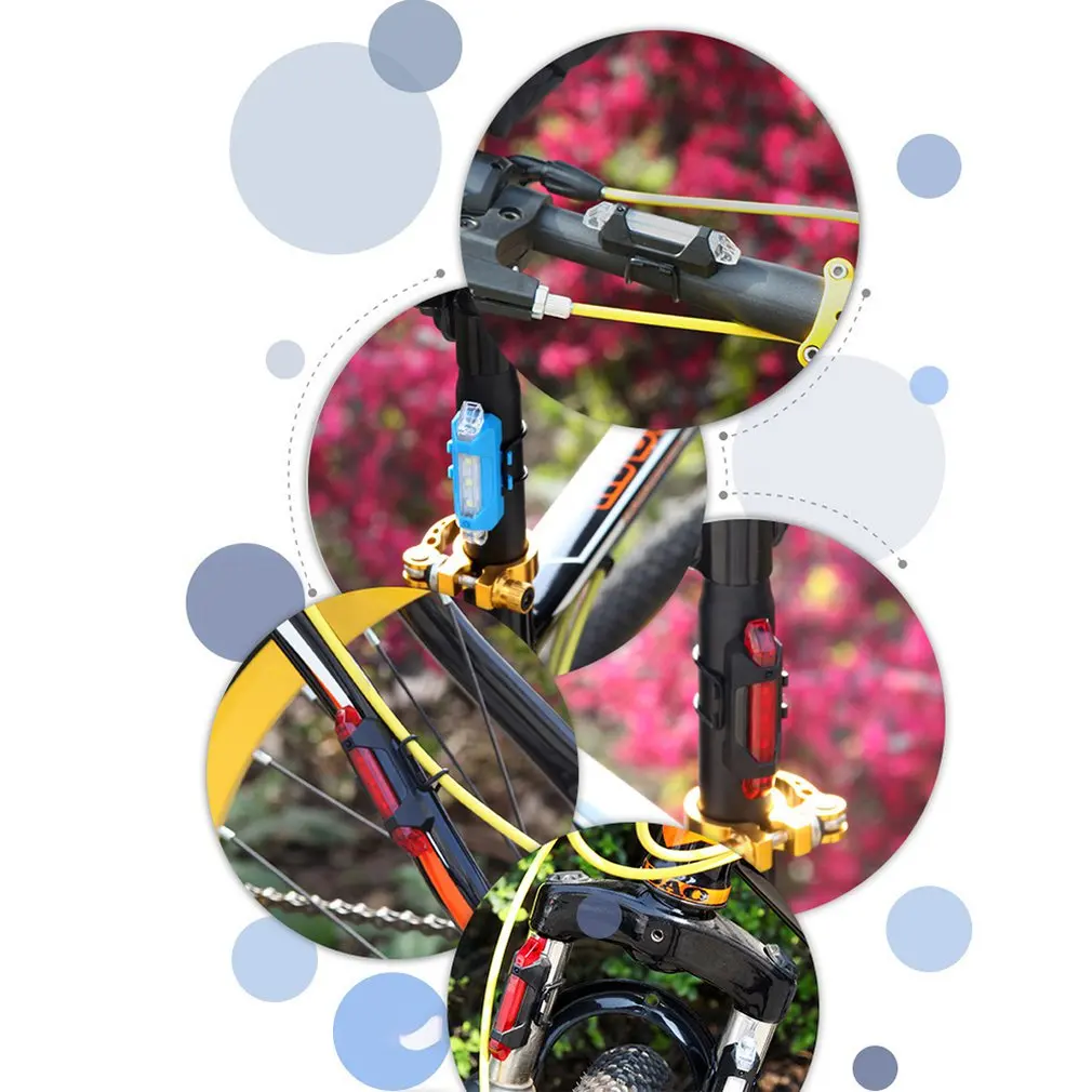 Светодиодный задний фонарь для горного велосипеда Красный Предупреждение онарь