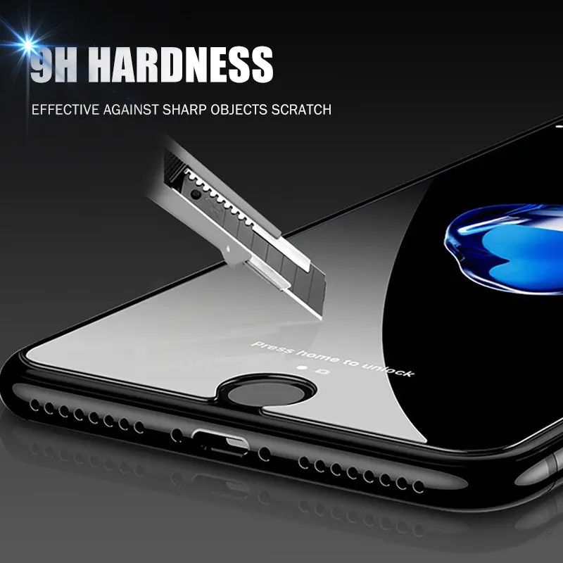 Закаленное стекло для iPhone 7 8 Plus XR X XS Max противоударная защитная пленка экрана 11 Pro 6