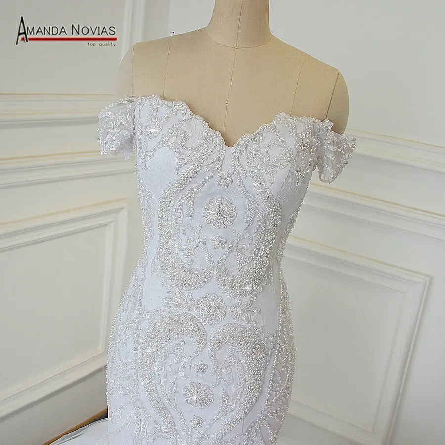 Роскошное блестящее свадебное платье с вырезом сердечком|beaded mermaid wedding dress|wedding