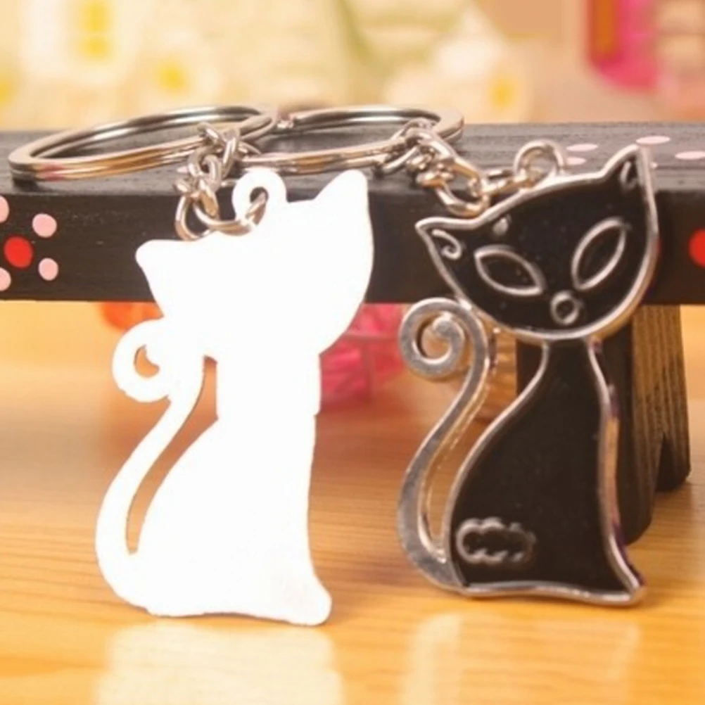 1 пара брелок Подвески лисицы с милым котом кольца для мужчин и женщин модный