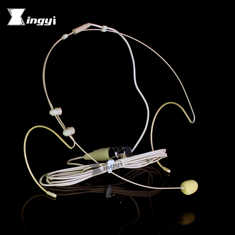 Мини XLR 3 контактный TA3F головное крепление ушной крючок конденсаторный микрофон