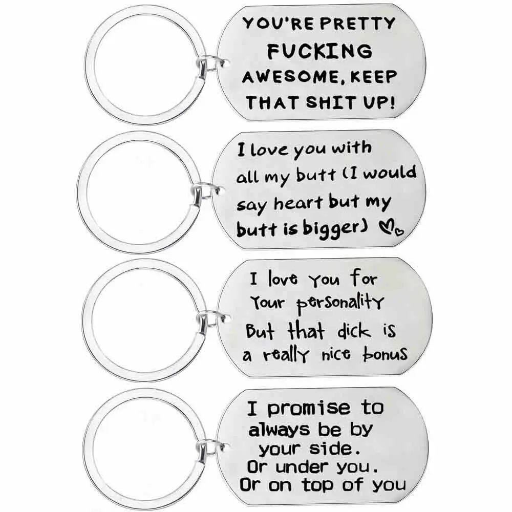 Engraved Lover Couple Gift For Husband Boyfriend Girlfriend Women Men Keyring Key Ring Keychain Valentines Day | Украшения и