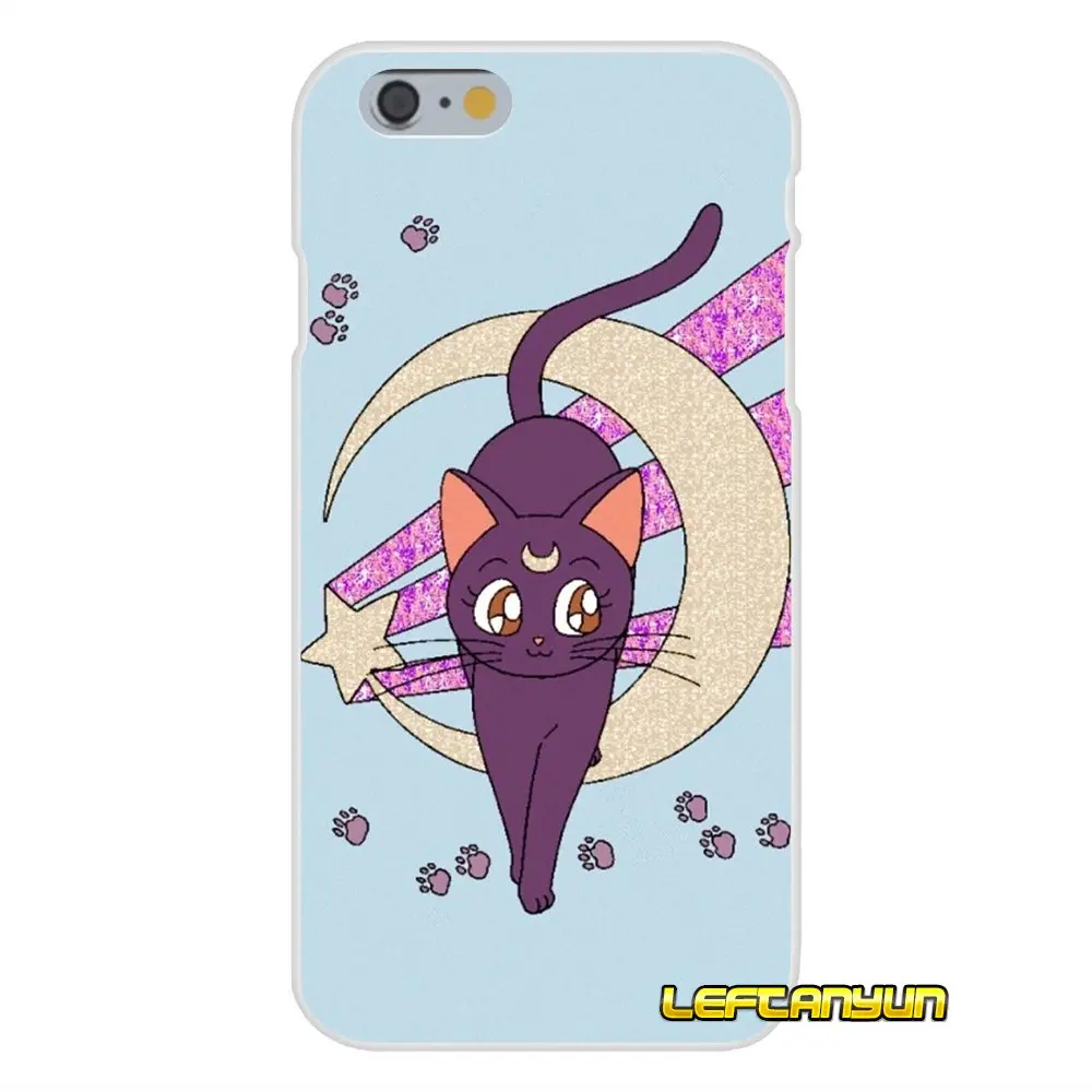 Аниме Сейлор Мун lune cat Тонкий силиконовый чехол для телефона Motorola Moto G LG Spirit G2 G3