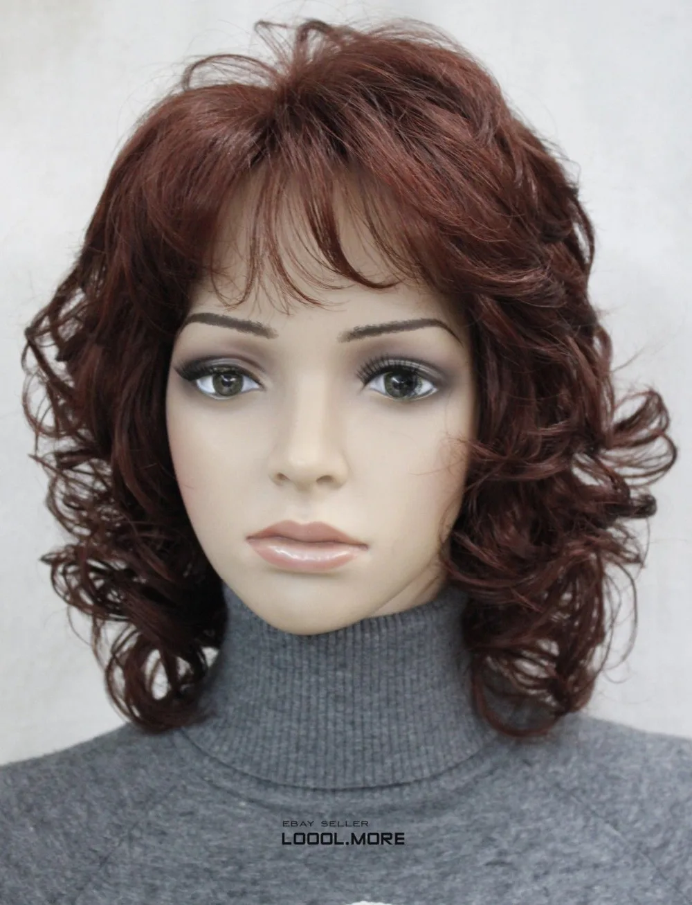 ВЕЛИКОБРИТАНИЯ Косплей Парик Темно-Бордовый Смешанные Короткие Вьющиеся