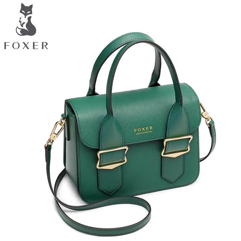 FOXER slanting маленькая квадратная сумка женская 2019 новая волна ретро ручной багаж
