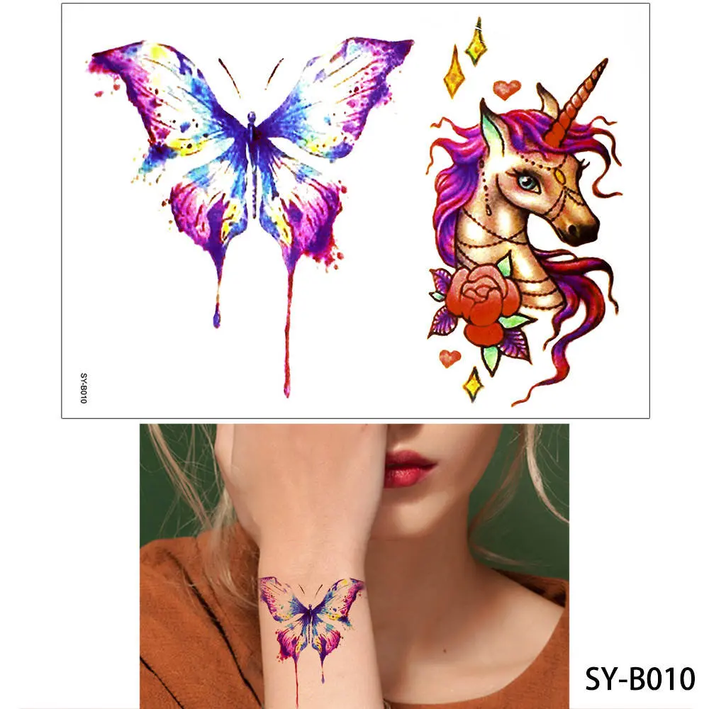 SY-B010 21*15 см glaryyears 24 конструкции 1 лист SY-B Временные татуировки Поддельные Черный Цветок Наклейка Водонепроницаемый тела Книги по искусству татуировки стикеры Henna - Цвет: SY-B010