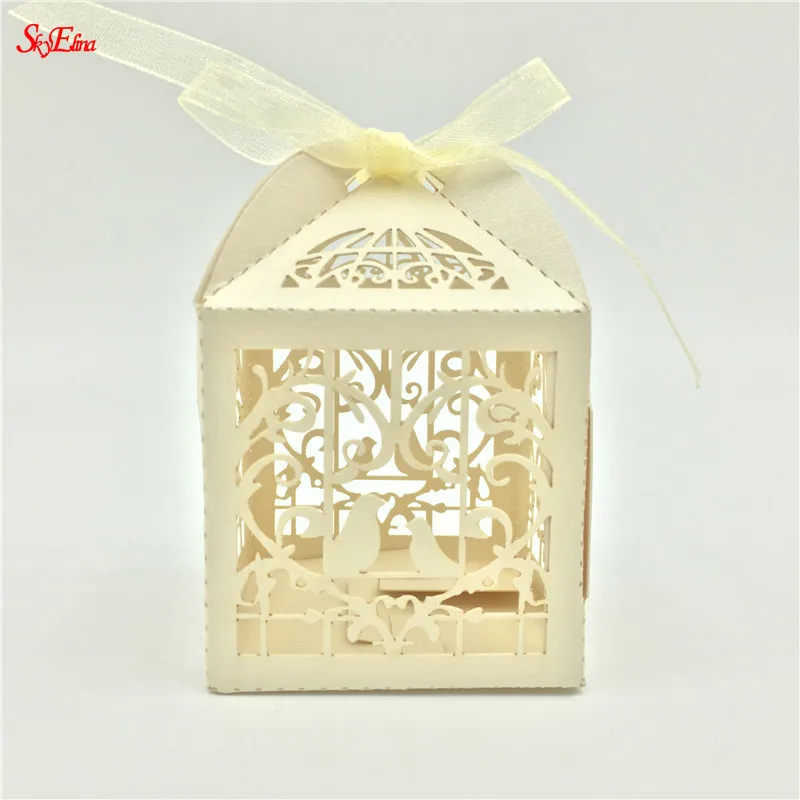 50 шт. креативная Свадебная коробка конфет подарочная лента для детского душа